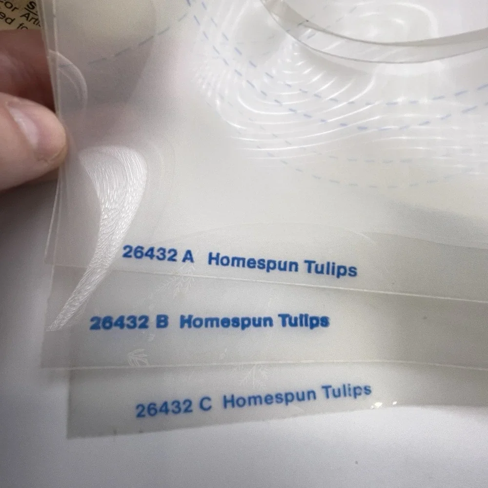 1984 Stencil Decor HOMESPUN TULIPS Reusable Decorative 3 layers #26342‎ Pre-cut